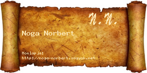 Noga Norbert névjegykártya